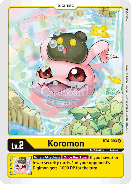 Bt4-003 Koromon Uncommon Single Card