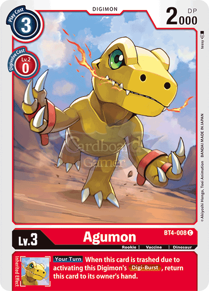 Bt4-008 Agumon Common Single Card