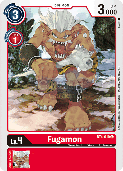 Bt4-010 Fugamon Common Single Card