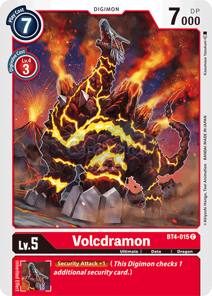 Bt4-015 Volcdramon Common Single Card