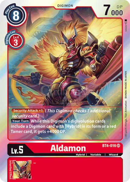 Bt4-016 Aldamon Super Rare Single Card