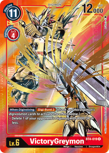 Bt4-019 Victorygreymon Alt Art Rare Single Card