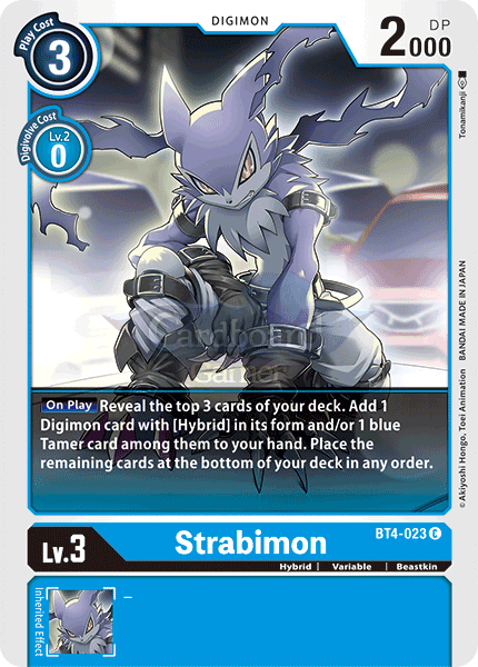 Bt4-023 Strabimon Common Single Card