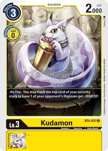 Bt4-037 Kudamon Common Single Card