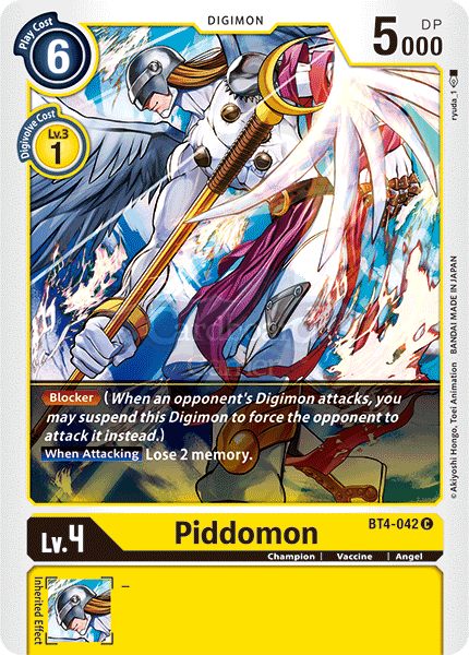 Bt4-042 Piddomon Common Single Card