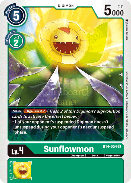 Bt4-054 Sunflowmon Uncommon Single Card