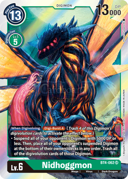 Bt4-062 Nidhoggmon Super Rare Single Card