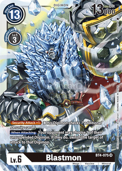 Bt4-075 Blastmon Super Rare Single Card