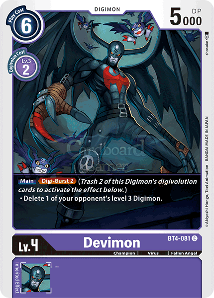 Bt4-081 Devimon Common Single Card