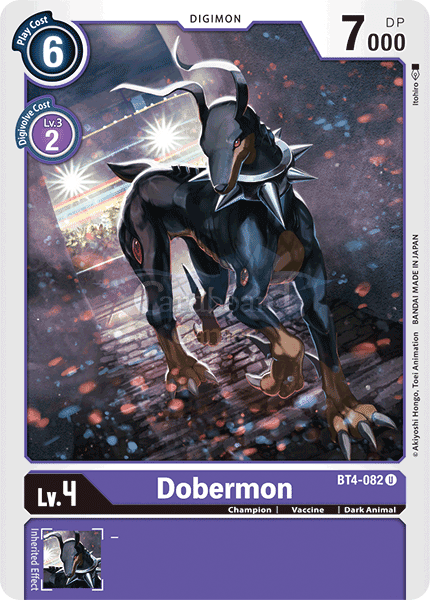 Bt4-082 Dobermon Uncommon Single Card