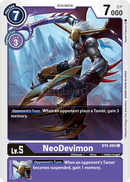 Bt4-084 Neodevimon Common Single Card