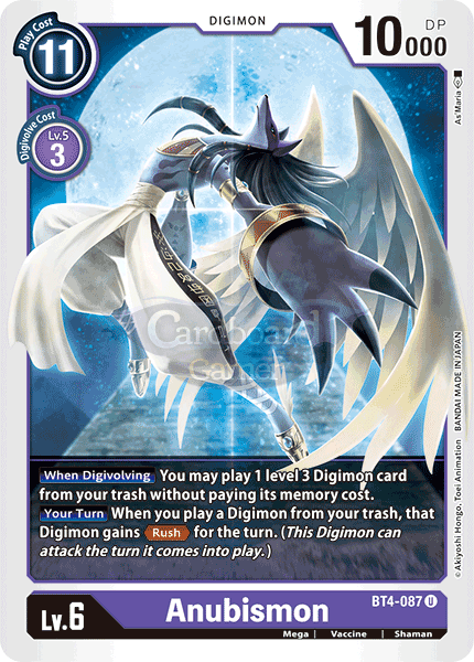 Bt4-087 Anubismon Uncommon Single Card