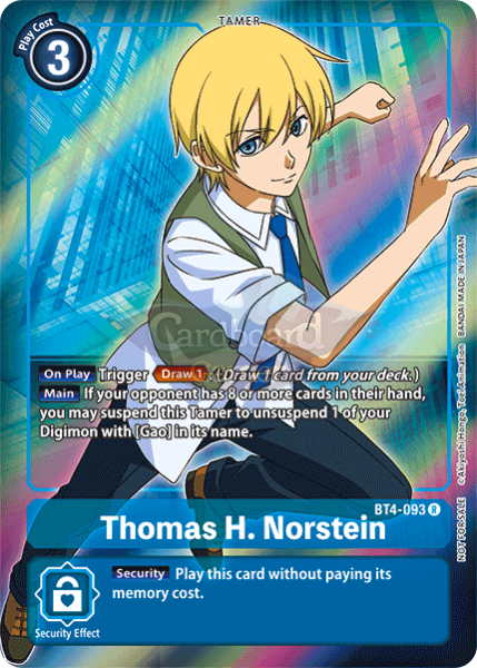 Bt4-093 Thomas H. Norstein Alt Art Rare Single Card