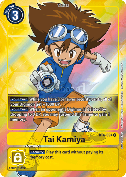 Bt4-094 Tai Kamiya Alt Art Rare Single Card