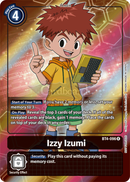 Bt4-096 Izzy Izumi Alt Art Rare Single Card