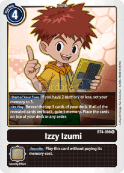 Bt4-096 Izzy Izumi Rare Single Card