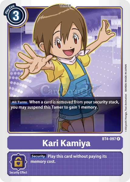 Bt4-097Kari Kamiya Rare Single Card