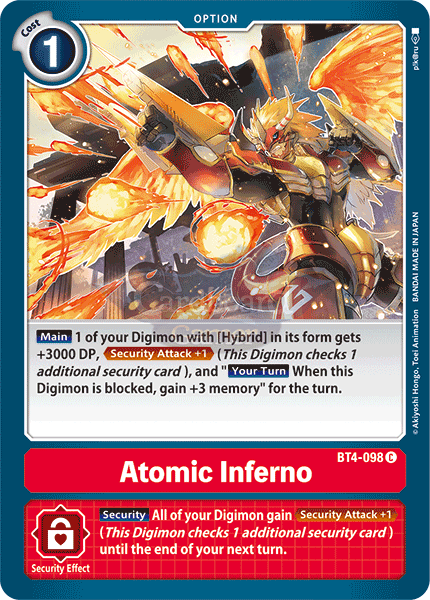 Bt4-098 Atomic Inferno Common Single Card