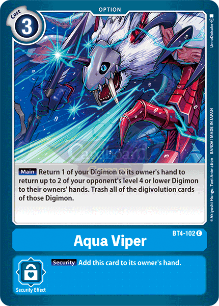 Bt4-102 Aqua Viper Common Single Card