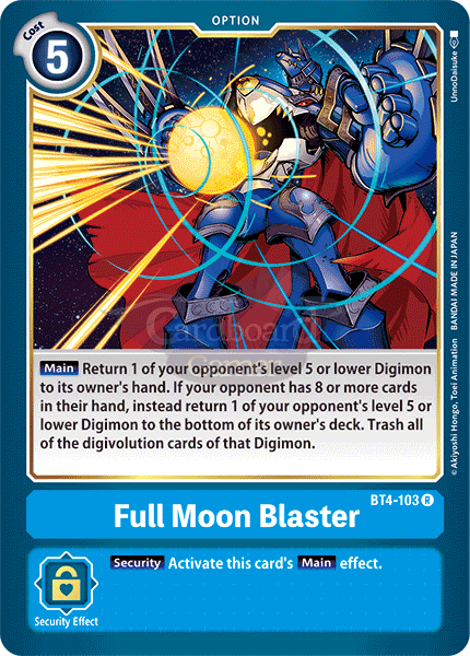 Bt4-103 Full Moon Blaster Rare Single Card