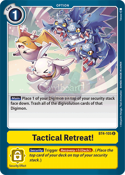 Bt4-105 Tactical Retreat! Uncommon Single Card