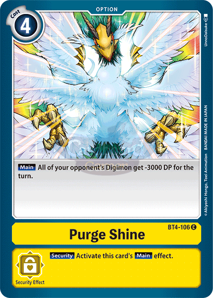 Bt4-106 Purge Shine Common Single Card