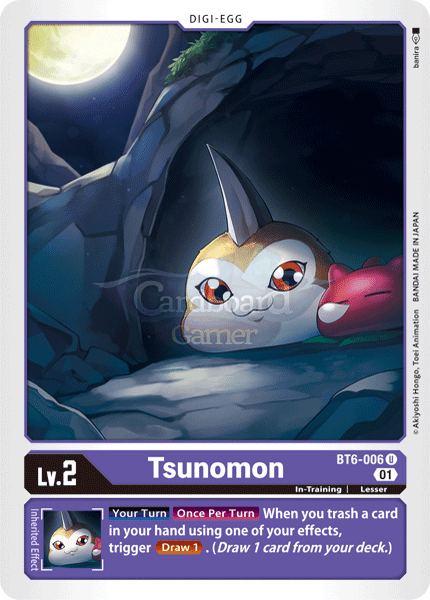 Bt6-006 - Tsunomon Uncommon Single Card