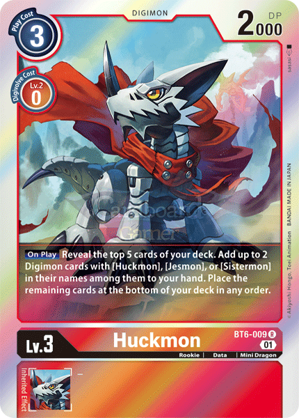 Bt6-009 - Huckmon Rare Single Card