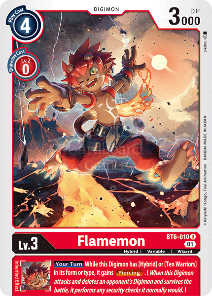 Bt6-010 - Flamemon Uncommon Single Card