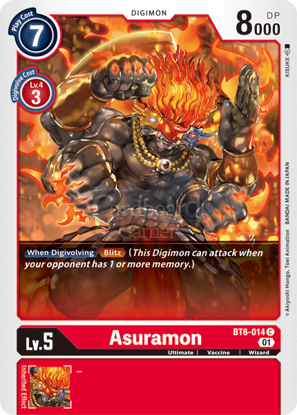 Bt6-014 - Asuramon Common Single Card