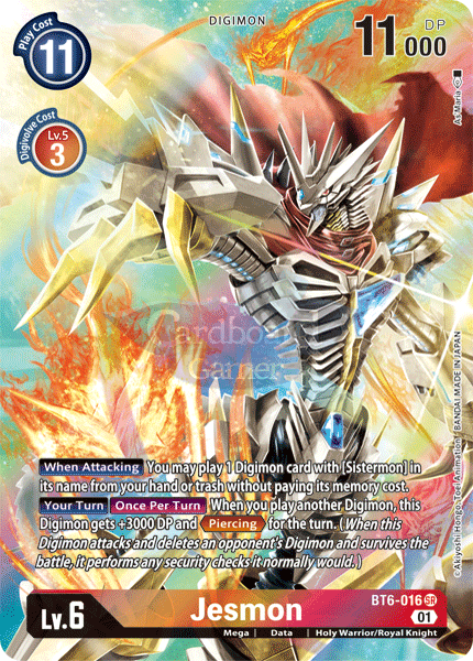 Bt6-016 - Jesmon Super Rare (Alt Art) Single Card