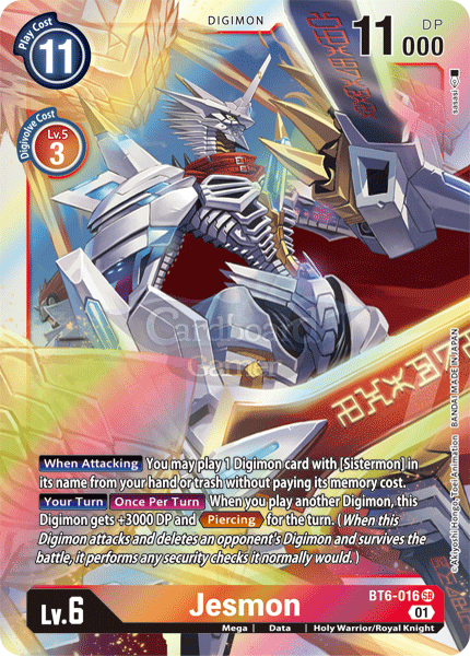 Bt6-016 - Jesmon Super Rare Single Card