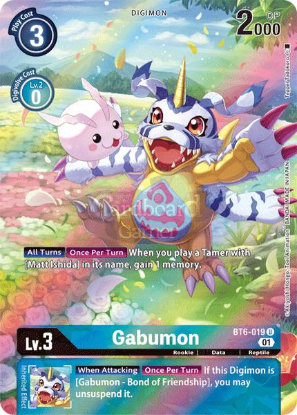 Bt6-019 - Gabumon Uncommon (Alt Art) Single Card
