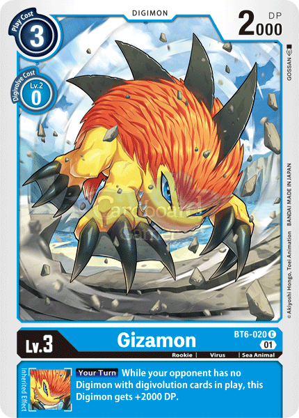 Bt6-020 - Gizamon Common Single Card