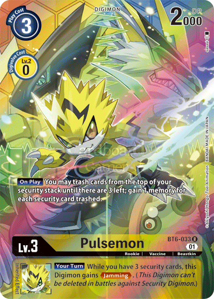 Bt6-033 - Pulsemon Rare (Alt Art) Single Card