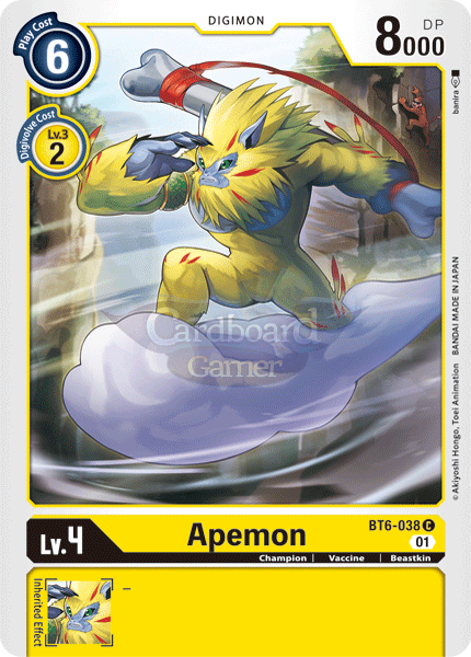 Bt6-038 - Apemon Common Single Card