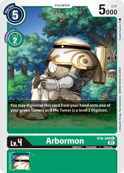 Bt6-049 - Arbormon Uncommon Single Card