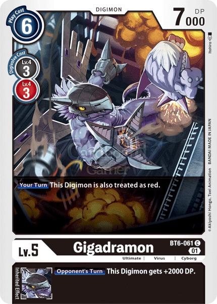 Bt6-061 - Gigadramon Common Single Card