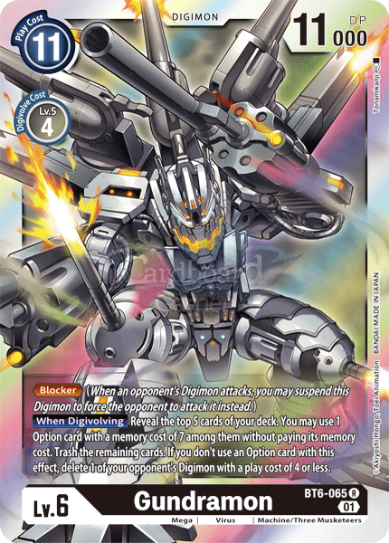 Bt6-065 - Gundramon Rare Single Card