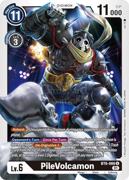 Bt6-066 - Pilevolcamon Uncommon Single Card