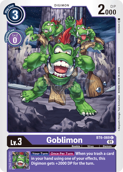 Bt6-069 - Goblimon Common Single Card