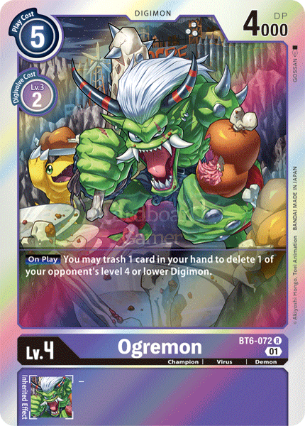 Bt6-072 - Ogremon Rare Single Card