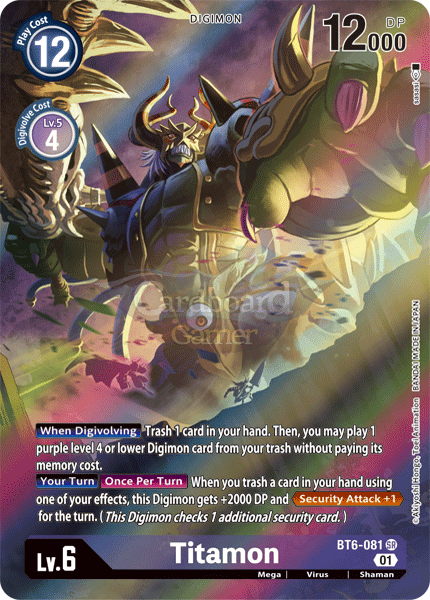 Bt6-081 - Titamon Super Rare (Alt Art) Single Card