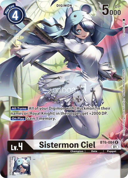 Bt6-084 - Sistermon Ciel Rare (Alt Art) Single Card