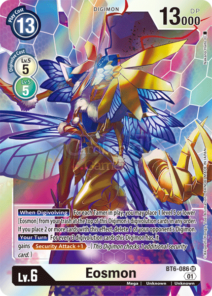 Bt6-086 - Eosmon Super Rare Single Card