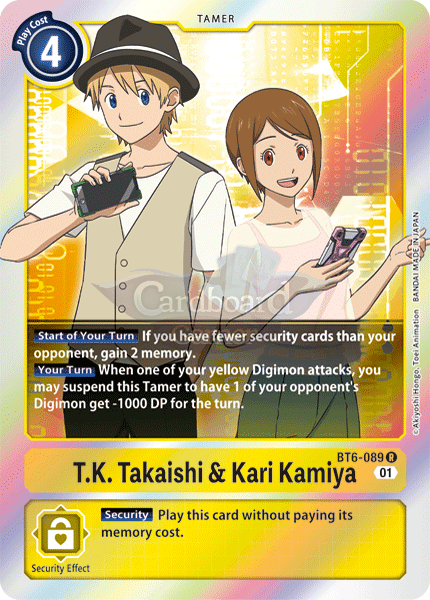 Bt6-089 - T.k. Takaishi & Kari Kamiya Rare Single Card