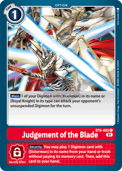 Bt6-093 - Judgement Of The Blade Common Single Card