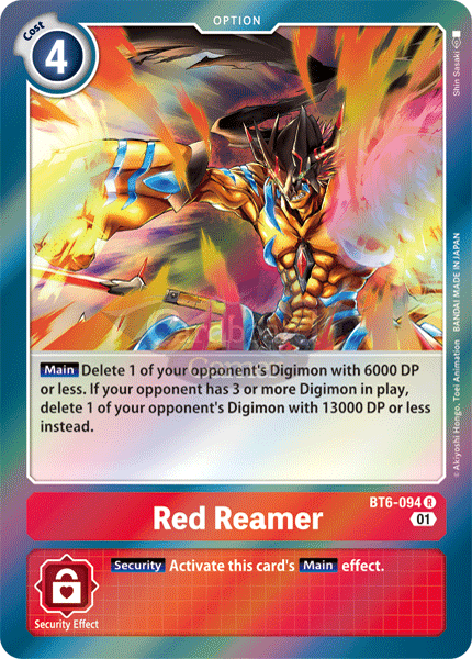 Bt6-094 - Red Reamer Rare Single Card