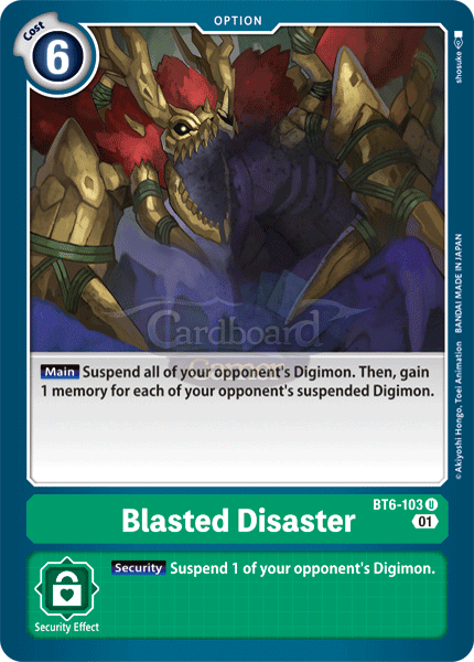 Bt6-103 - Blasted Disaster Uncommon Single Card