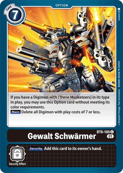 Bt6-105 - Gewalt Schwarmer Uncommon Single Card